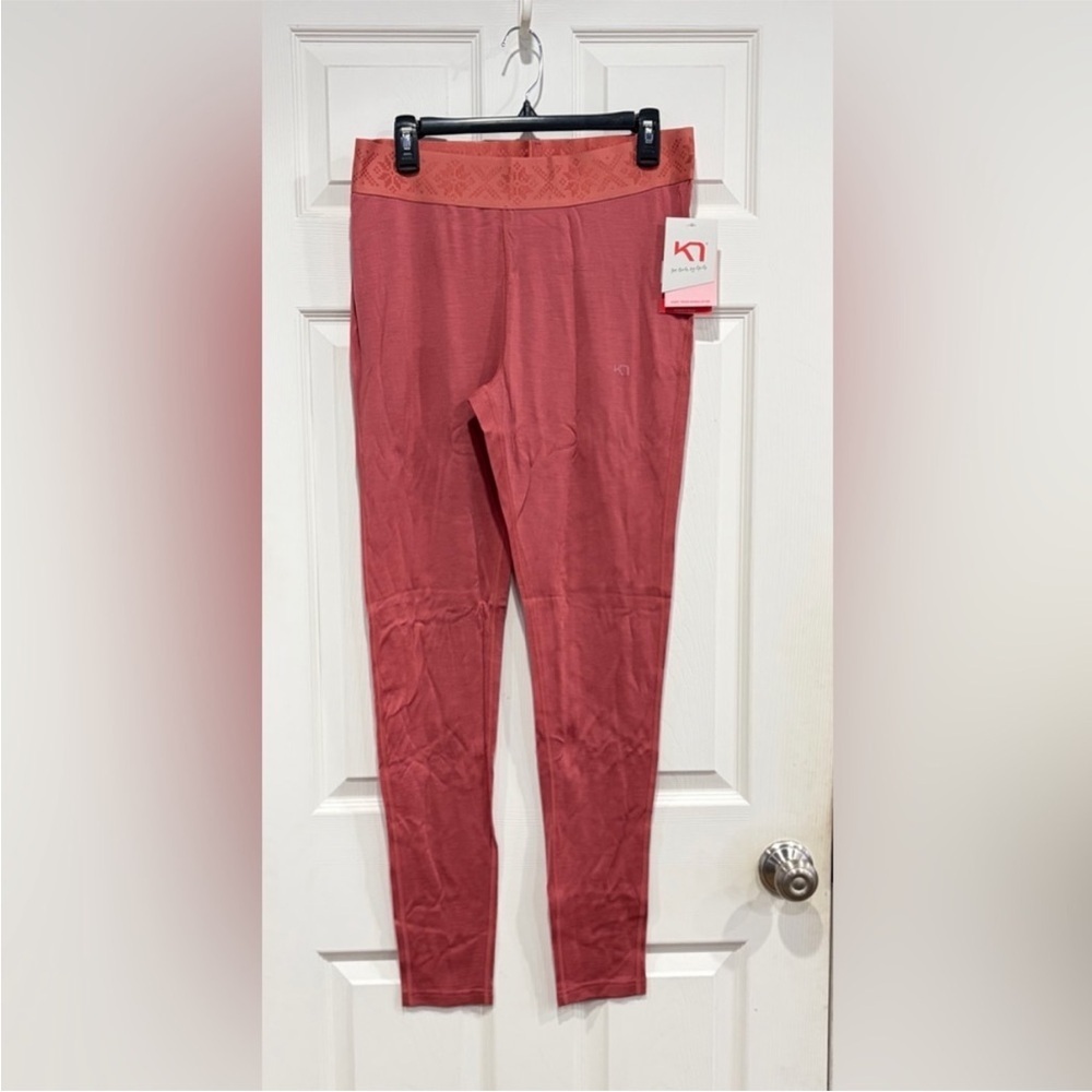 Kari Traa Women's XL Lucie Pants Cedar Pink NWT Base Layer Wool Fibers Ski Snow